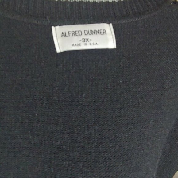 Alfred Dunner Black Button Front Argyle Vest  USA - Picture 5 of 5